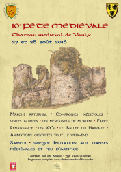 10e Fête Médiévale au Château de Vaulx - Tournai, Hainaut