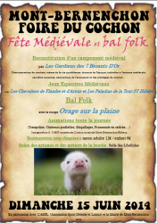 13 ème Foire du Cochon (Fête médiévale et Bal Folk) , Mont Bernanchon - Mont Bernanchon, Hauts-de-France