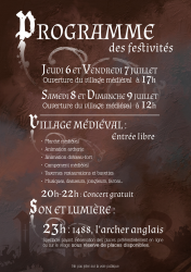 Marché Médiéval & spectacle son et lumière : l'arche anglais - Mézières-sur-Couesnon, Bretagne