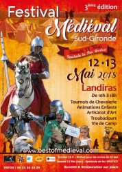 3ème Edition du Festival Médiéval Sud Gironde, 12/13 Mai à Landiras - Landiras, Nouvelle-Aquitaine