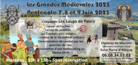 Grandes Médiévales au Château de Miolans 2025 - Saint-Pierre-d’Albigny, Auvergne-Rhône-Alpes