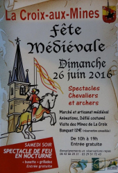 Fête médiévale de La Croix-aux-Mines 2016 - La Croix-aux-Mines, Grand Est