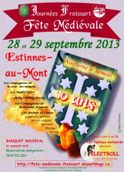 Journées Froissart, Estines médiévale 2013 , Estinnes-au-Mont - Estinnes-au-Mont, Hainaut