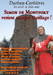 SIMON DE MONTFORT REVIENT OCCUPE LE VILLAGE , DURBAN-CORBIERES - DURBAN-CORBIERES, Occitanie