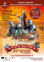 4ème Edition du Festival Médiéval Sud Gironde, 15/16 Juin 2019  à Landiras (33 720) - Landiras, Nouvelle-Aquitaine