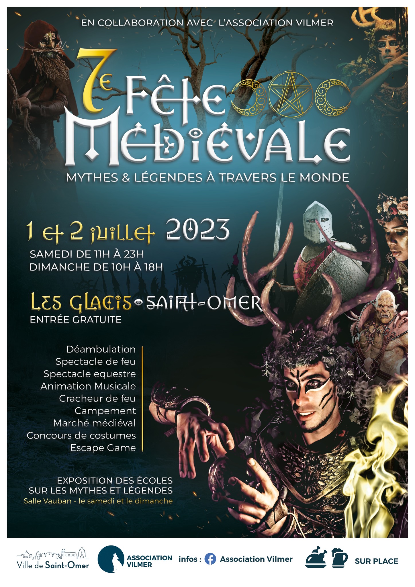 Fête médiévale de SaintOmer 2023 sur le portail médiéval