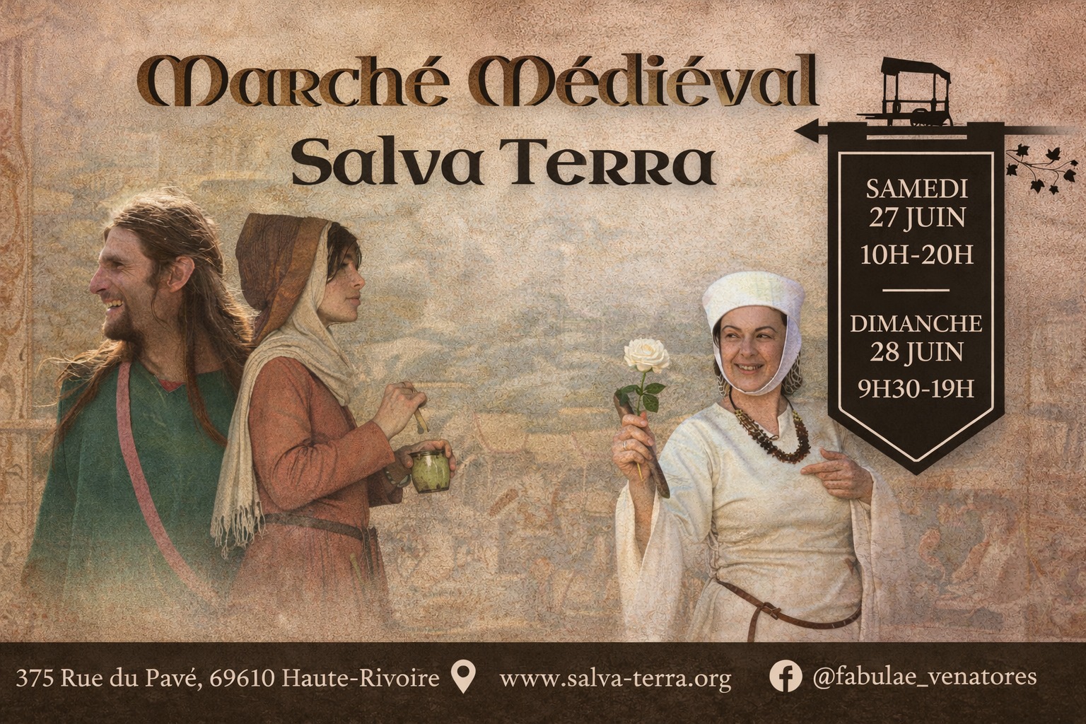 Marché Médiéval de Salva Terra à Haute-Rivoire 2026 sur le portail médiéval