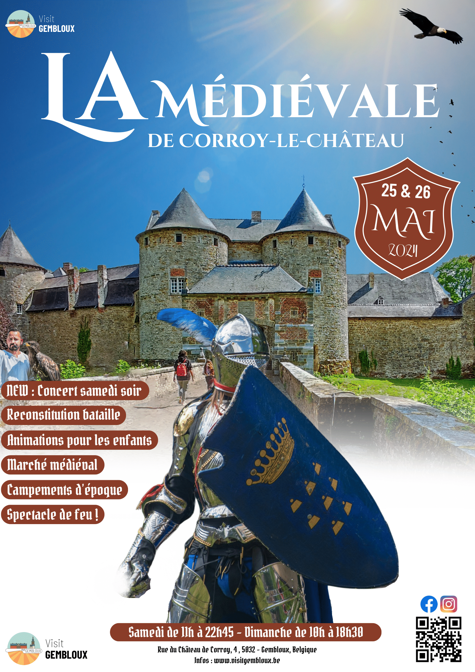 La Médiévale de Corroy-le-Château 25 & 26 mai 2024 sur le portail médiéval