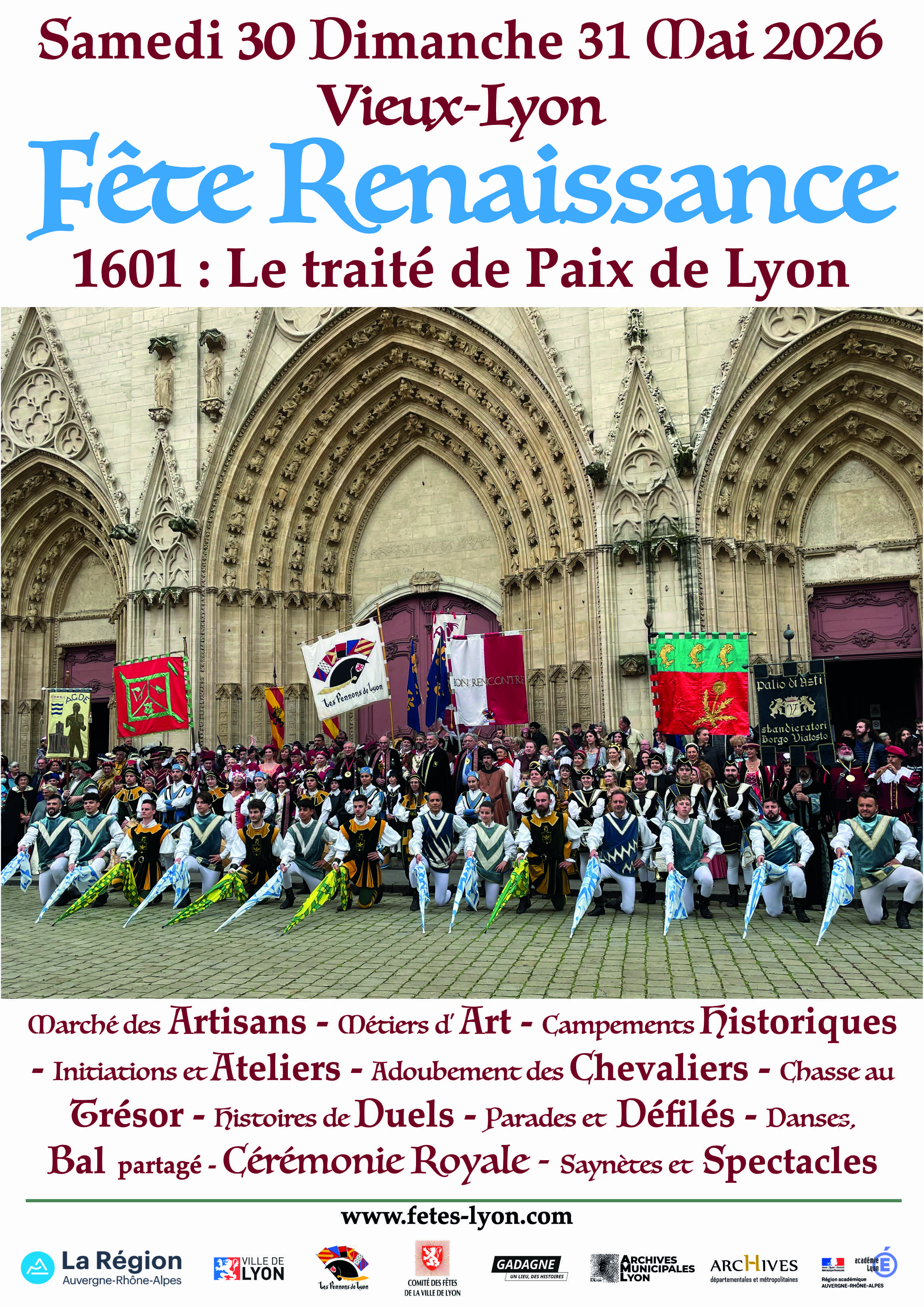 FÊTE RENAISSANCE LYON 2026 sur le portail médiéval
