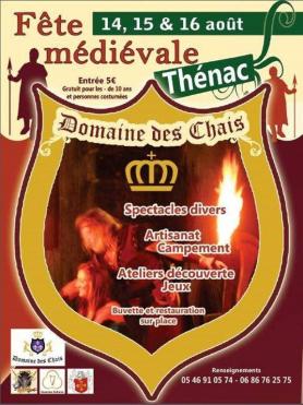 Fête médiévale de Thénac sur le portail médiéval
