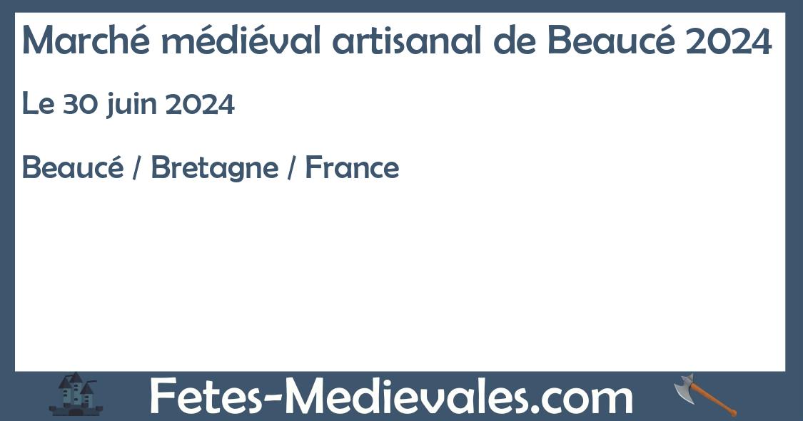 Marché médiéval artisanal de Beaucé 2024 sur le portail médiéval